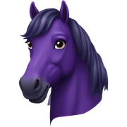 Purple horse dark sticker