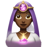 Priestess holding a glowing pink amethyst  sticker