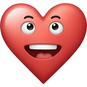 Giving a heart  sticker
