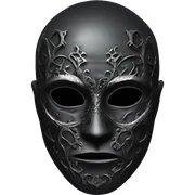  “A dark, metallic mask that covers the whole face, with hollow eyes and intricate, Gothic carvings resembling skulls or twisted patterns. It has a sinister, haunting look, evoking a medieval, eerie vibe on draco malfoy.”  sticker