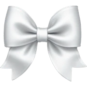 white satin bow sticker