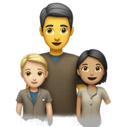 staff talking to child sticker
