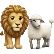 lion and lamb sticker