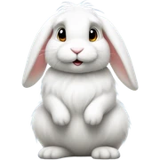 White animal sticker