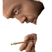 realistic portrait of a man sticker