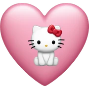 hello kitty heart sticker