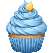 Denim cupcake sticker