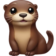 Red heart otter  sticker