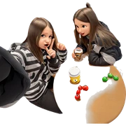 selfie of two girls sticker