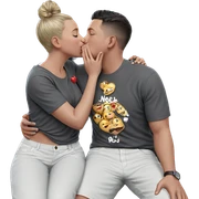 couple sharing a kiss sticker