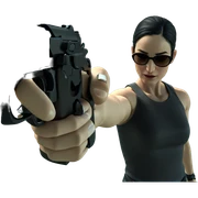 girl with gun and sunglasses sticker