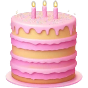 Pastel Pink Cake "A pastel pink layered cake with glowing frosting, glittery sprinkles, and a magical light emanating from its surface." sticker