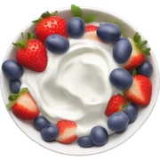 fruit yogurt bowl with strawberries and grapes sticker