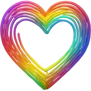 Rainbow love heart sticker