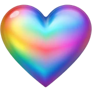 Rainbow heart  sticker