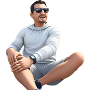 cool guy in outdoor setting sticker