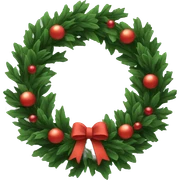 Christmas wreath sticker