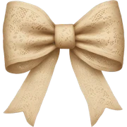 Beige lace bow sticker