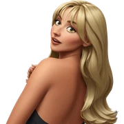 blonde girl looking back sticker