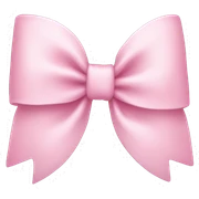 light pink bow sticker