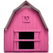 Pink and dark pink barn sticker