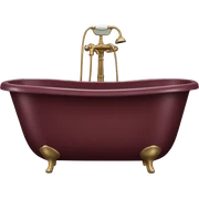 realistic burgundy bathtub sticker