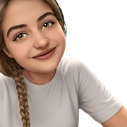 smiling girl in white shirt sticker