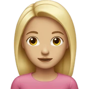 girl with brown eyes, blond hair sticker