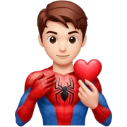 spiderman heart sticker