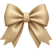 beige bow  sticker