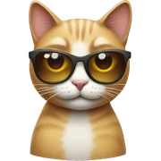 Cat with sunglasses sticker