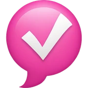 pink checkmark sticker