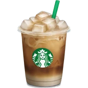 Starbuck ice coffee with ice cubes sticker