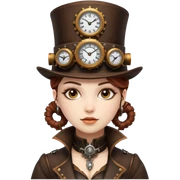 Steampunk Style, Beautiful Female sticker