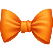 Orange bow sticker