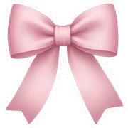 light pink bow  sticker