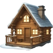 Cozy winter cabin sticker