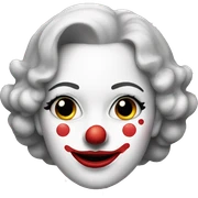 Female clown sticker