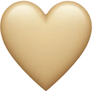 Beige heart sticker