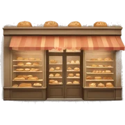Bakery in french architecture sticker