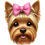Yorkie with bow  sticker