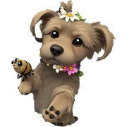 flower necklace with bug detail sticker