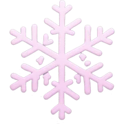 pastel pink snowflake  sticker