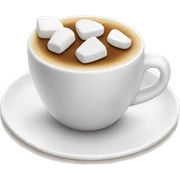 coffee with marshmallows on top sticker