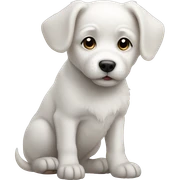 White puppy sticker