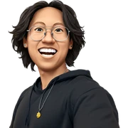 boy with glasses and necklace sticker