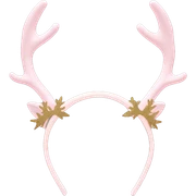 pale pink and gold reindeer antler headband sticker