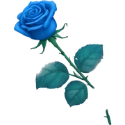 Blue rose sticker