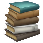 neutral stack of books sticker