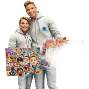 boys in graffiti alley sticker